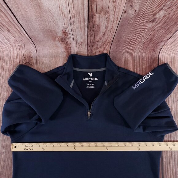 Macade Golf Mens Size Medium Slim Fit 1/4 Zip Sweater Pullover Performance - Picture 12 of 14